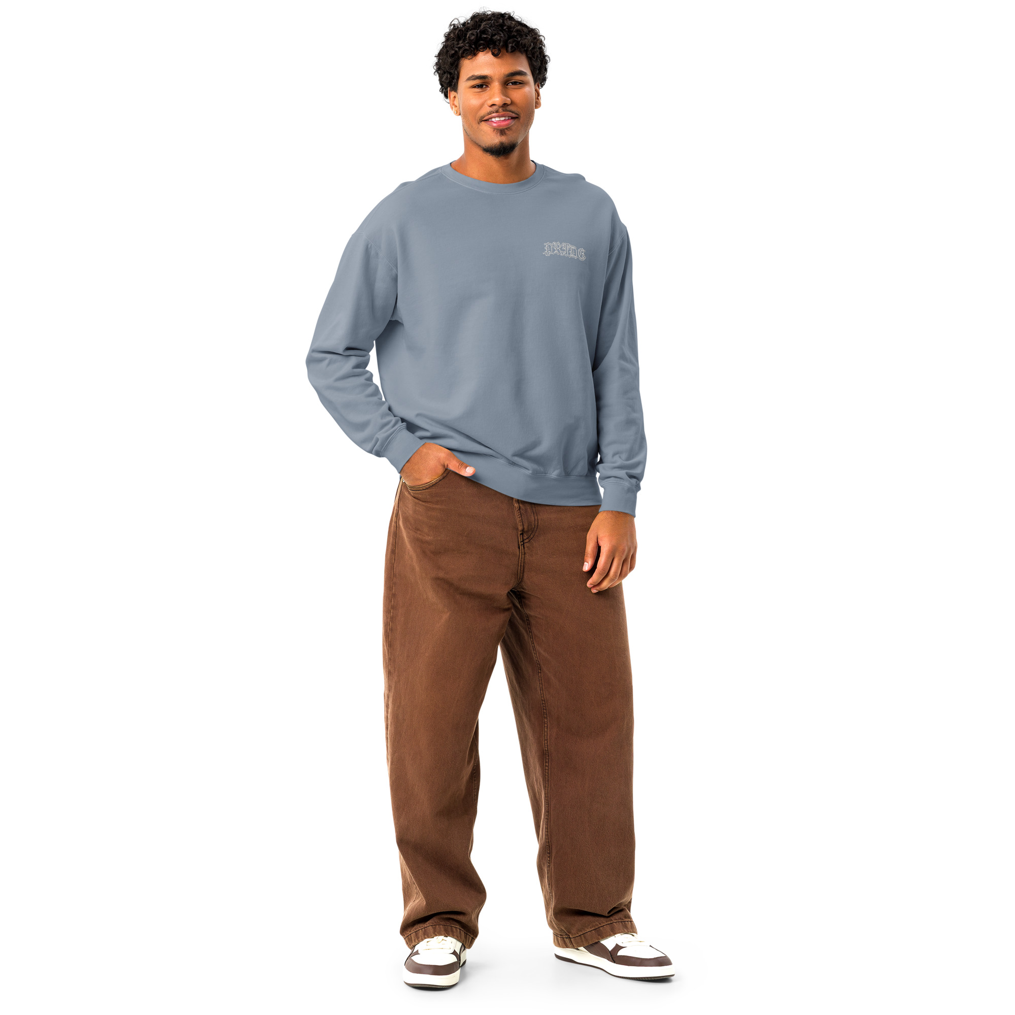 Unisex garment-dyed fleece crewneck sweatshirt - Image 13